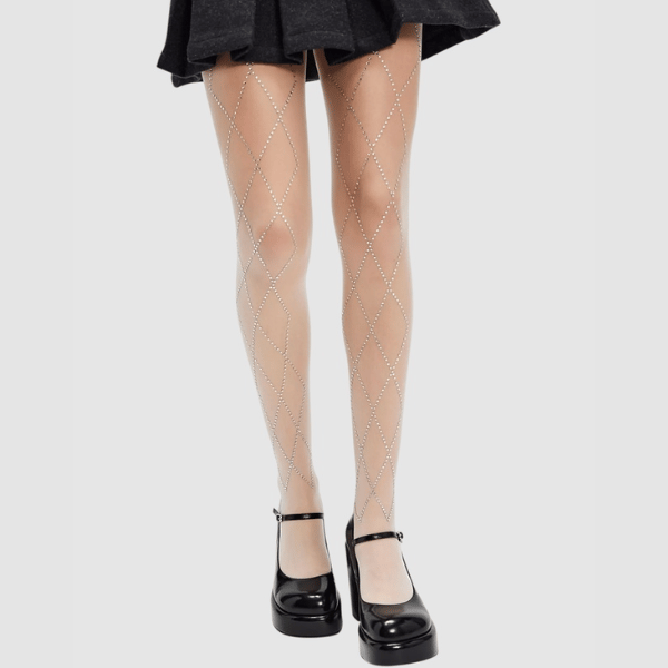 sheer stud detailed tights from High Heel Jungle