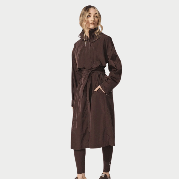 high neck with hood trench from Decjuba