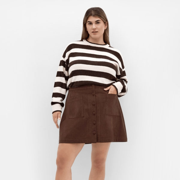 unlined corduroy mini skirt from City Chic
