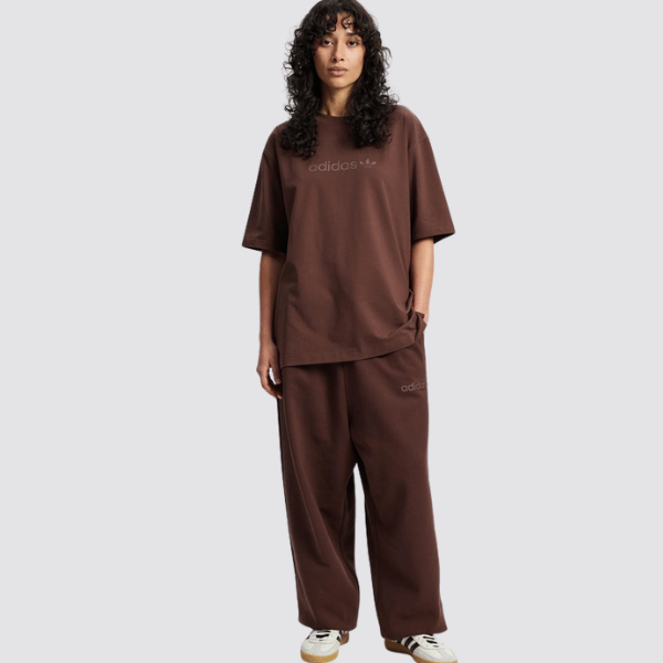 cotton-rich fabric top and jogger pants from Adidas