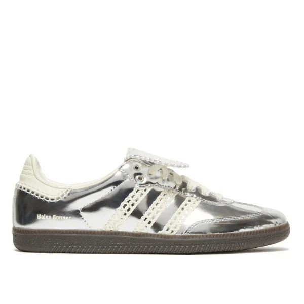 silver metallic sneaker from Adidas