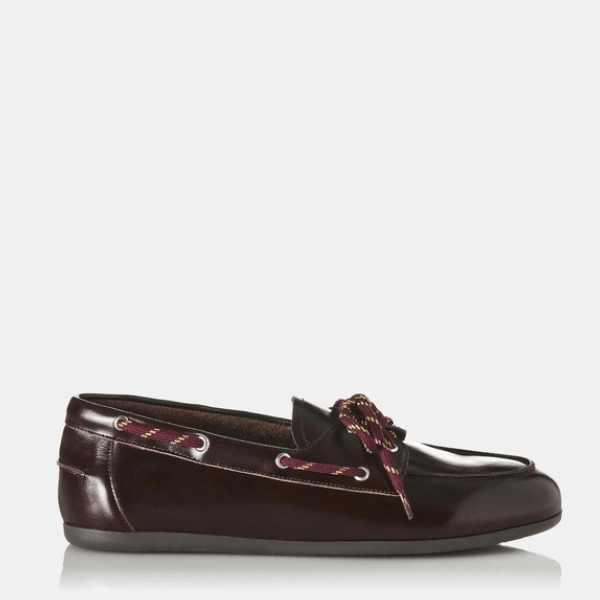 leather boat shoe in brown from Alias Mae