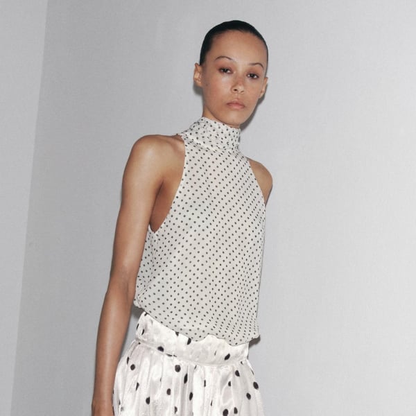 halter neck top with scarf from Zara