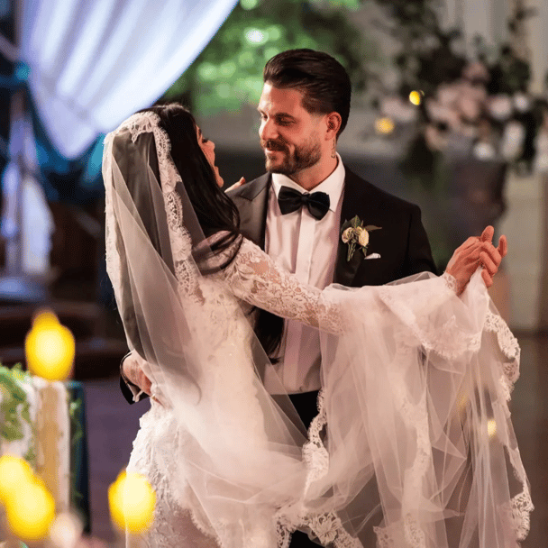 Carina and Paul from MAFS 2025 at their wedding.