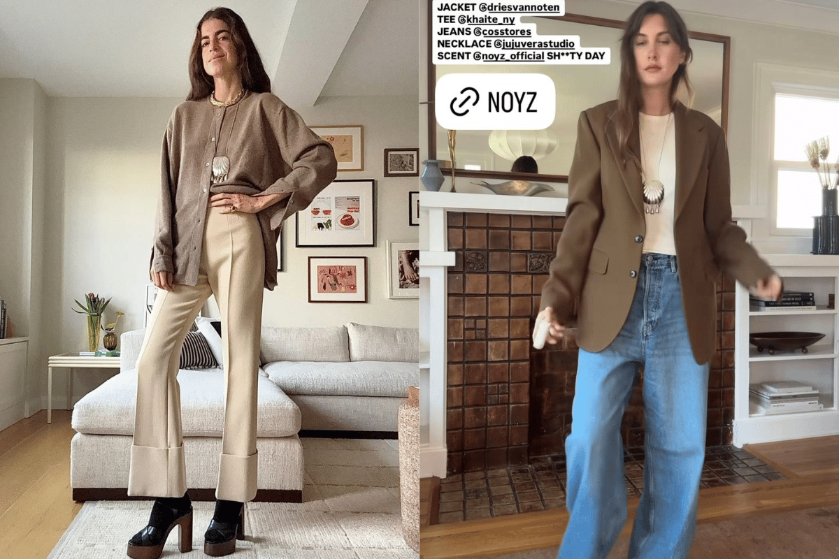 Leandra Medine Cohen and Allison Bornstein wear Juju Vera necklaces.