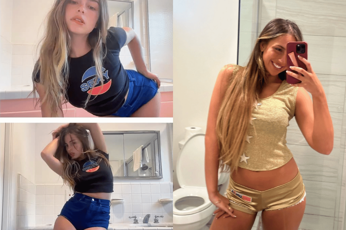 Addison Rae and Tate McRae in hotpants.