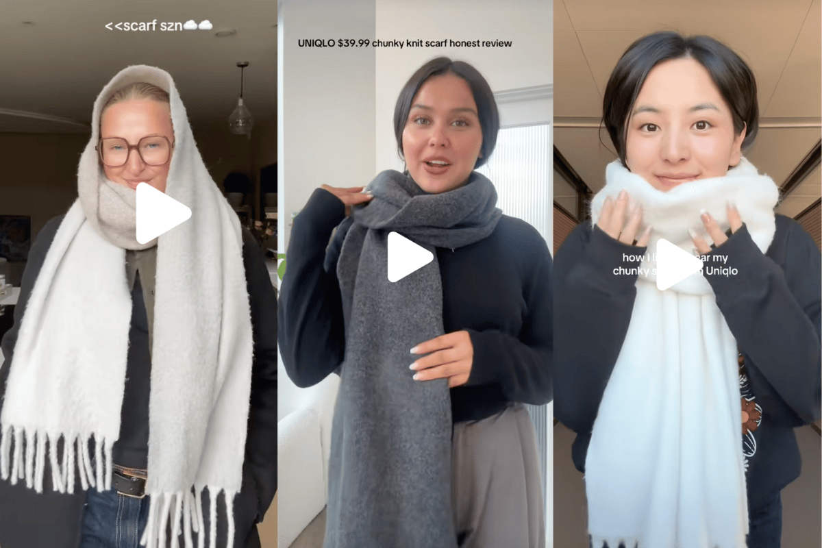 A $39 Uniqlo scarf has been heavily featured on TikTok