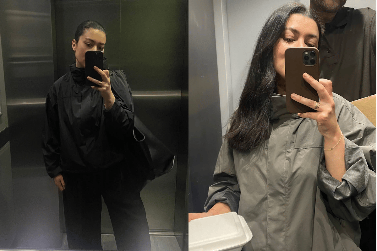 Sourcewear founder Erica Wright wears Uniqlo windbreaker.