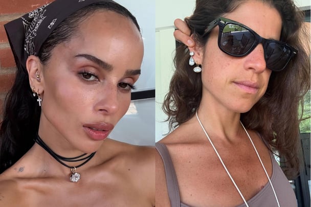 Zoe Kravitz is a fan of a casual diamond, wearing Jessica McCormack here, as is Leandra Medine Cohen, who wears Aflalo diamonds.