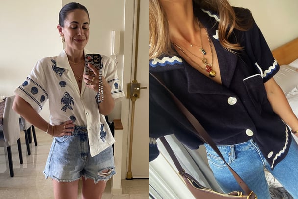 Wearing resort shirts by Morrison and Tombolo.