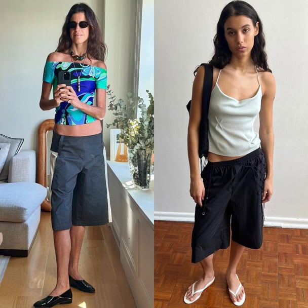 The return of boardies, as seen on Leandrea Medine Cohen and at Deiji Studios