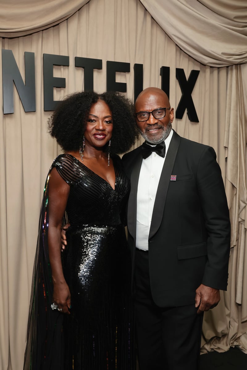 Viola Davis and Julius Tennon attend Netflix's Golden Globe Afterparty.