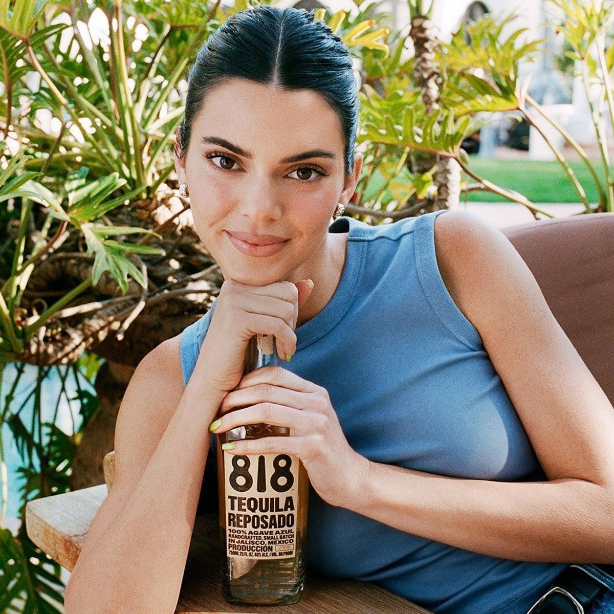 Kendall Jenner wears a Flore Flore tank top