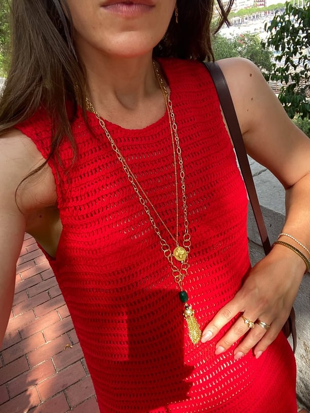 Lanamara tassel necklace.