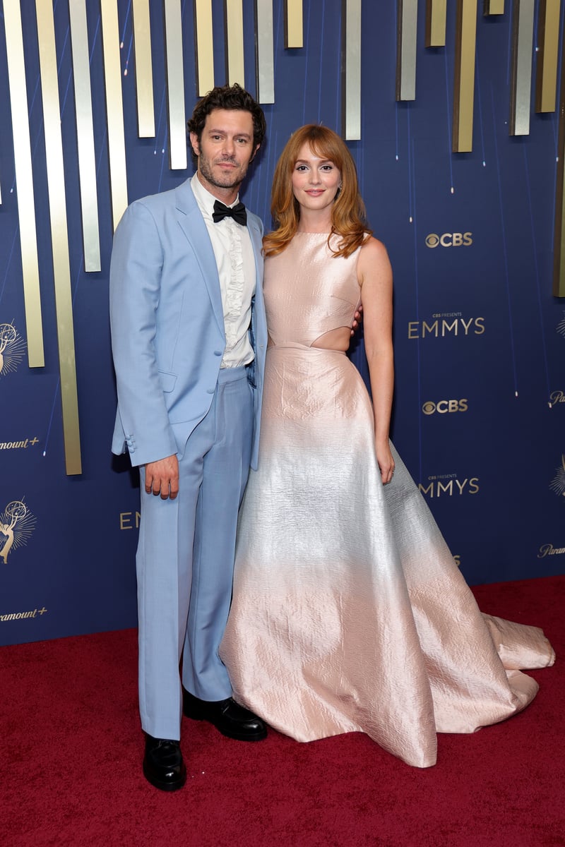 Adam Brody and Leighton Meester attend the 77th Primetime Emmy Awards at Peacock Theater