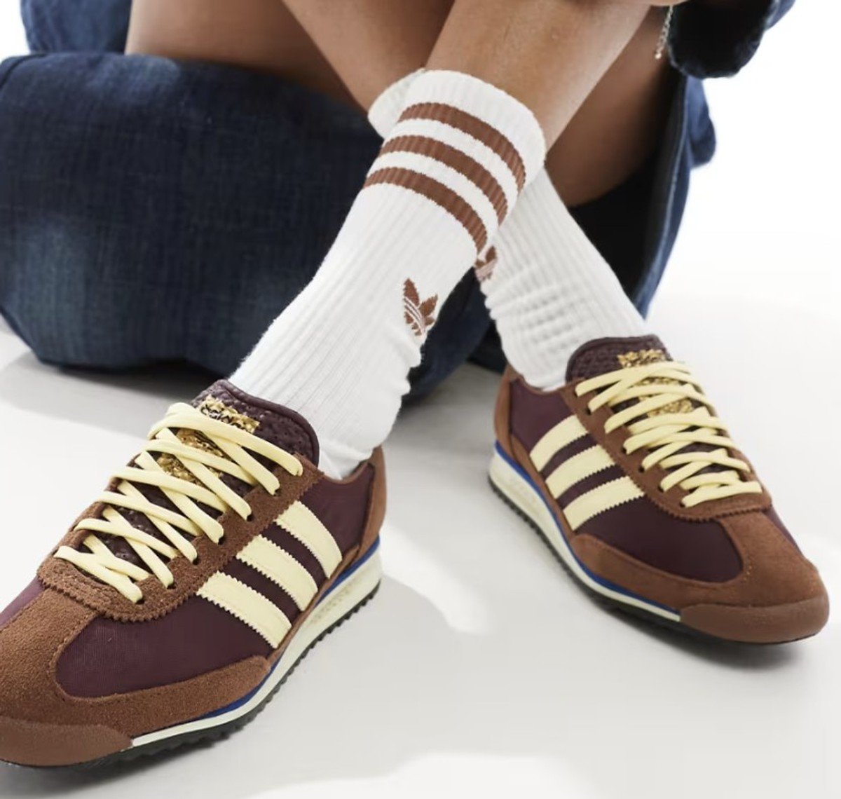 adidas Originals SL 72 OG sneakers in brown and yellow