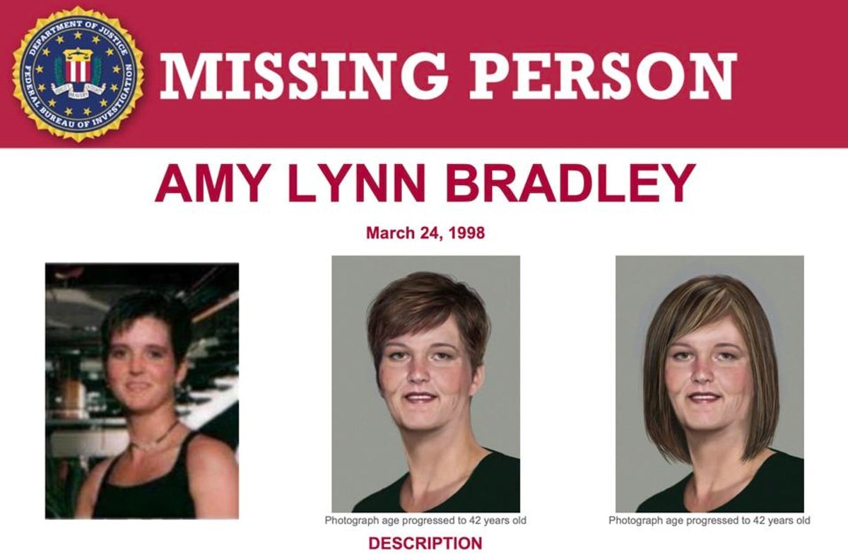 The FBI missing person poster for Amy Bradley. 