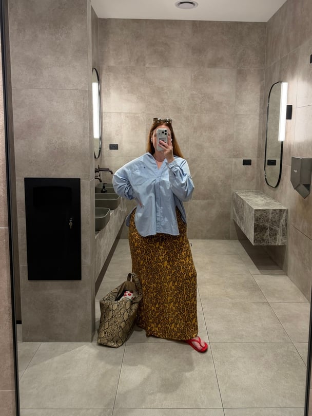 Amy Clark tries out the 'untucked' look. 