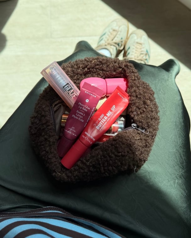 Small bag of lip products.