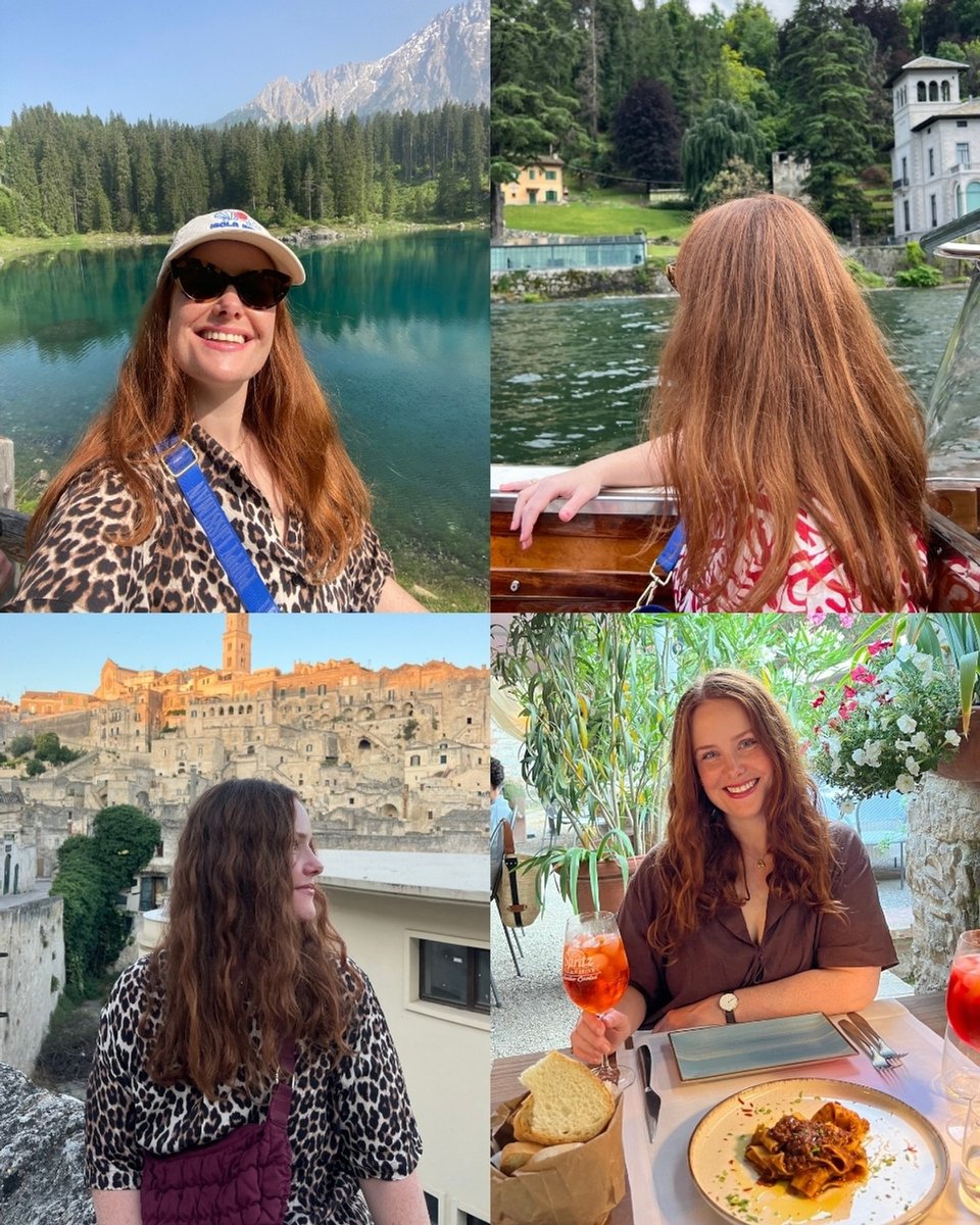 woman on holiday with natural hair