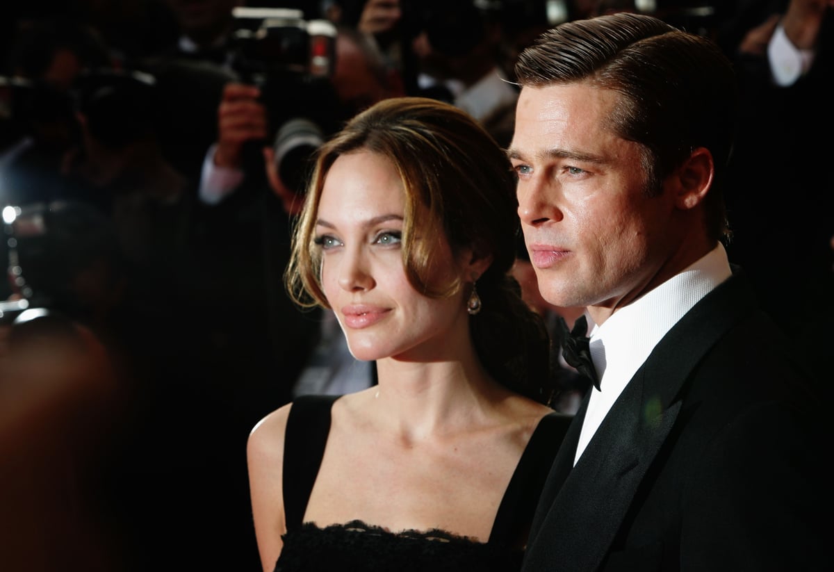 Angelina Jolie and Brad Pitt on the red carpet. 