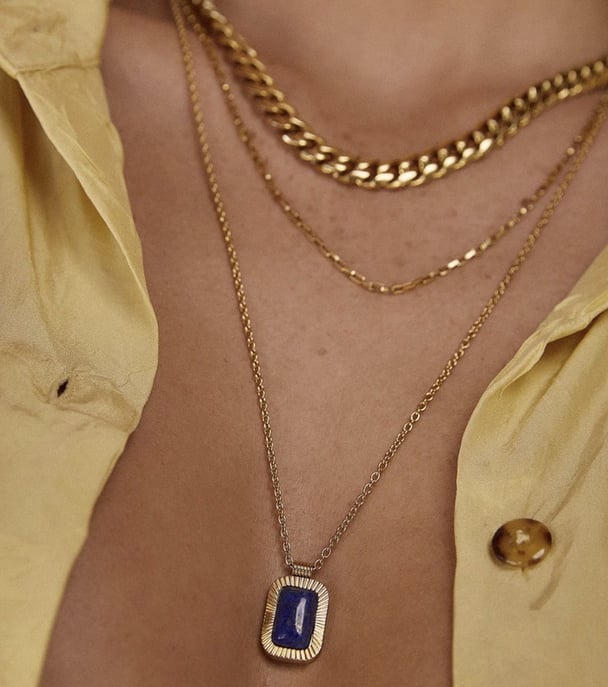 Arms of Eve Teo Gold Necklace Lapis, $69 (down from $89).