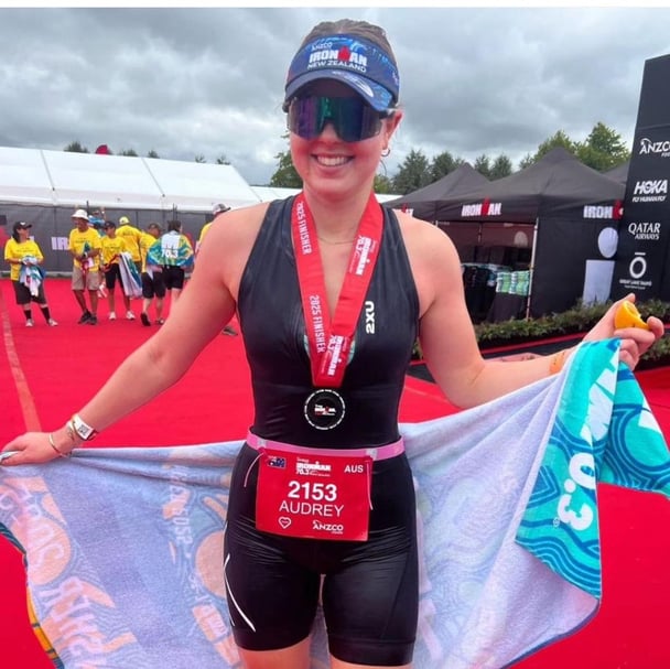 Audrey Griffin at Ironman 70.3 New Zealand.