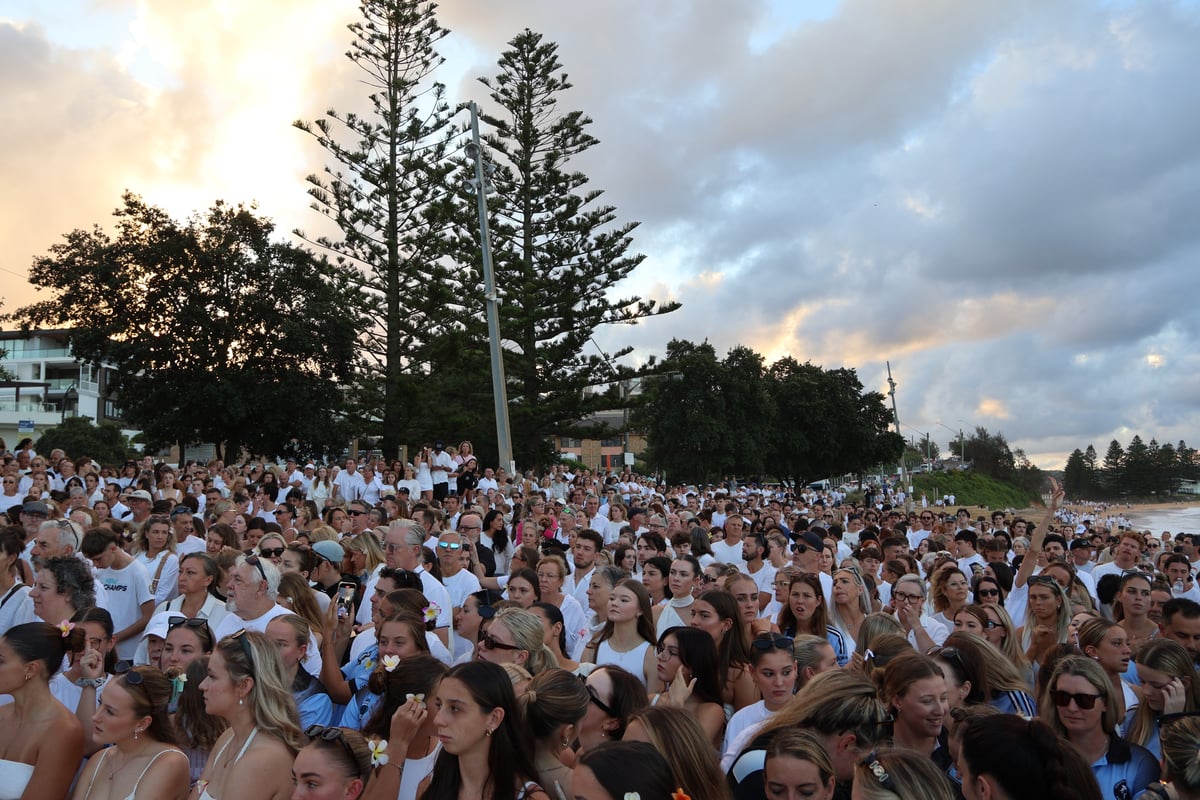 Hundreds gathered at a vigil for Audrey Griffin in Terrigal.