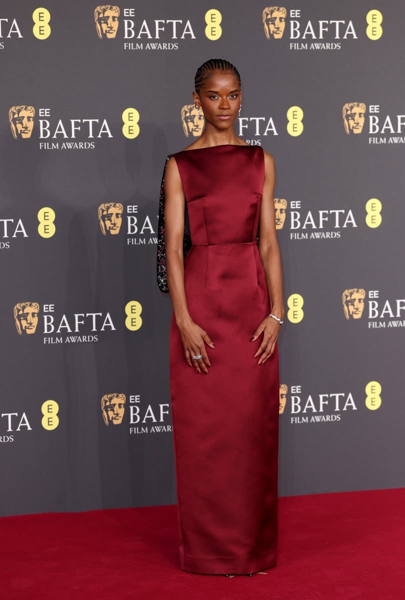 Letitia Wright attends the 2025 EE BAFTA Film Awards at The Royal Festival Hall on February 16, 2025 in London.