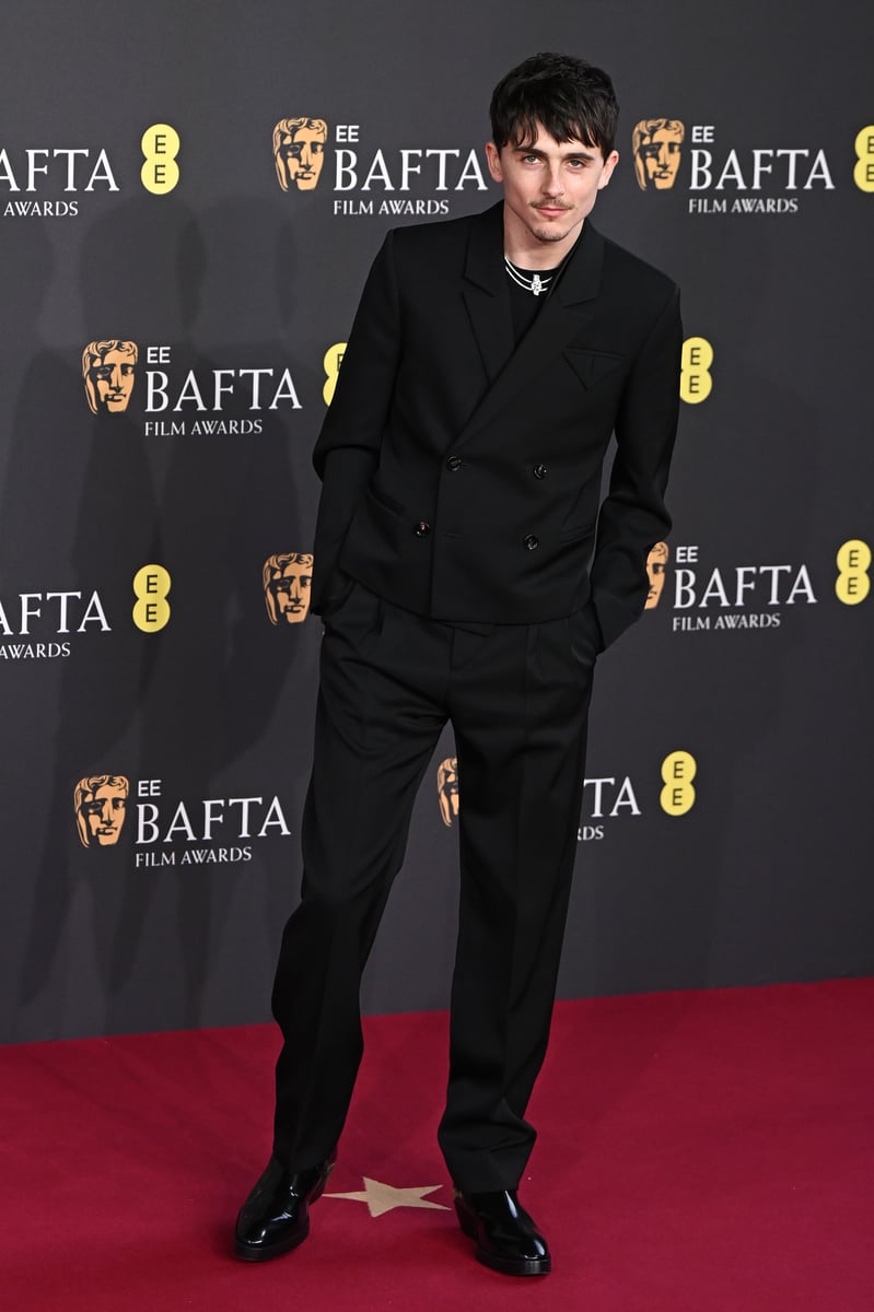 Timothee Chalamet attends the 2025 EE BAFTA Film Awards at The Royal Festival Hall on February 16, 2025 in London.