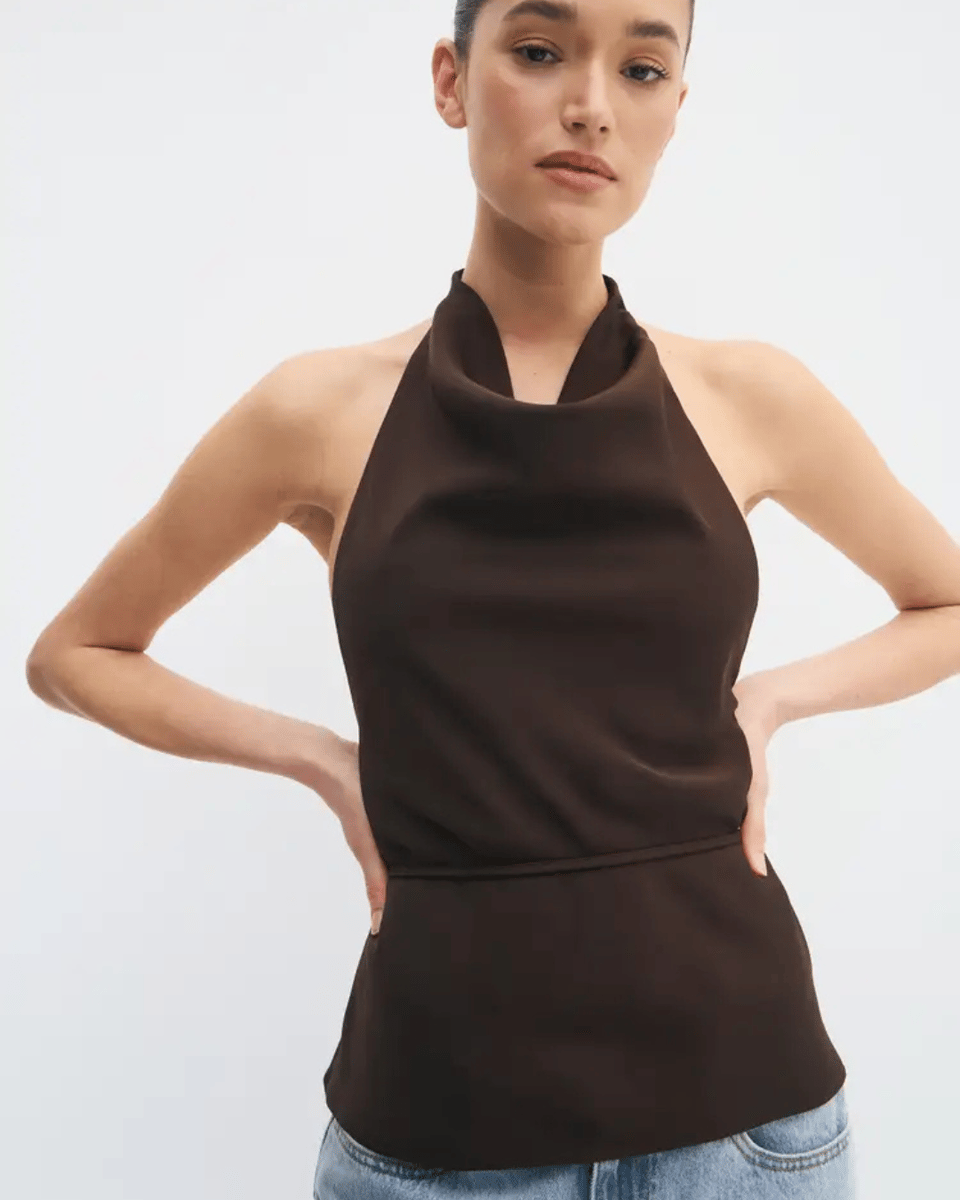 Glassons Tie Detail Halter Neck Blouse