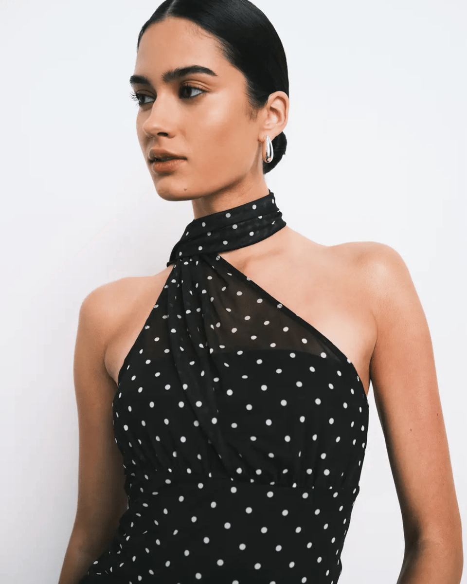 Glassons Print Mesh Scarf Halter Top