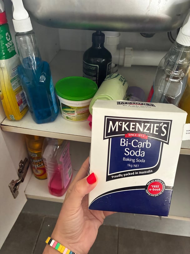 bicarb soda under sink
