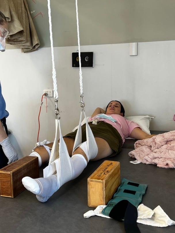 Krysti-Glory Gallo in treatment. Image: Supplied.