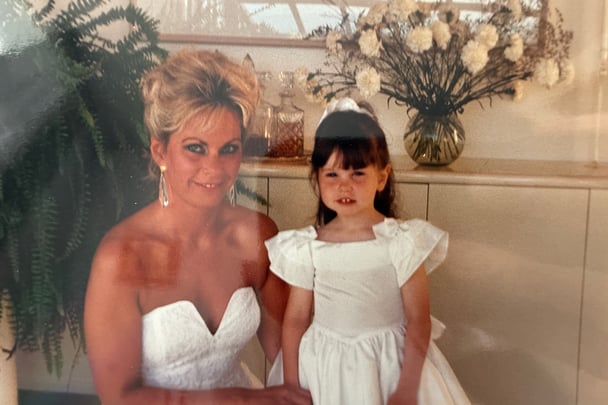 Ashley with her mum.