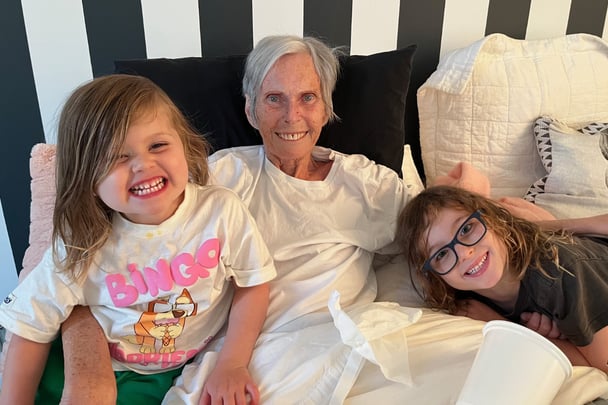 Ashley’s mum with her two kids.