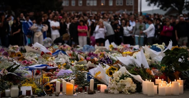 A vigil at Bondi Beach for victims of the terror attack.
