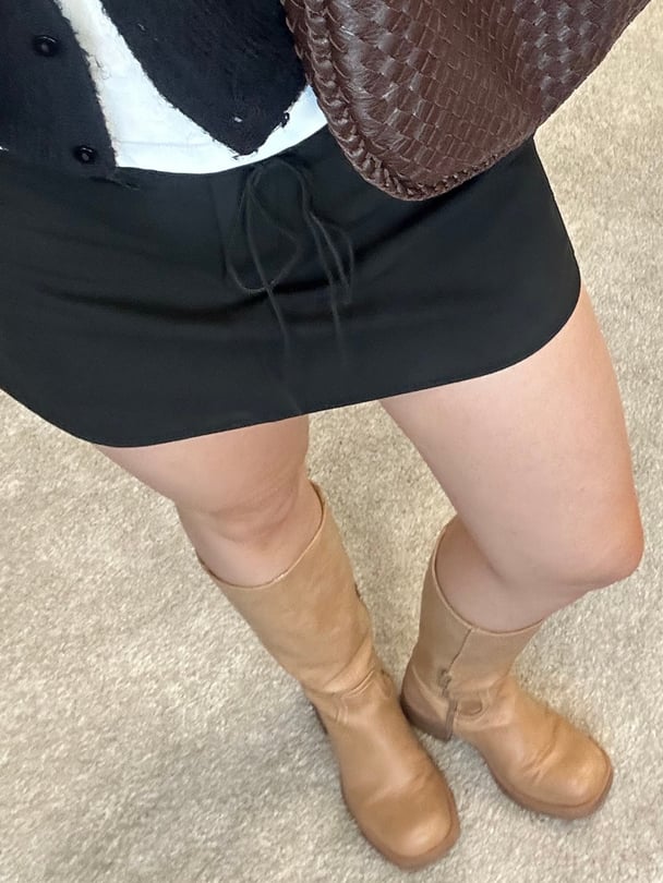 Lucy's legs in Therapy boots.
