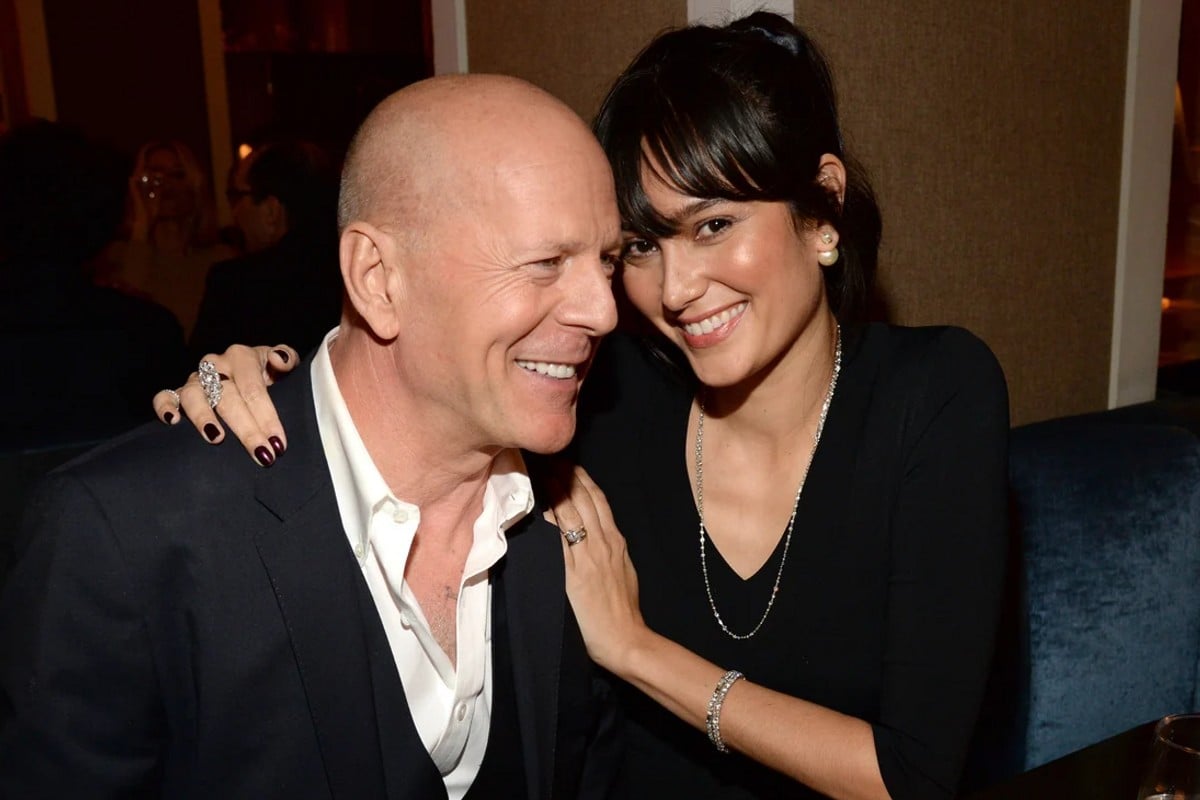 Emma Heming Willis and Bruce Willis pictured 