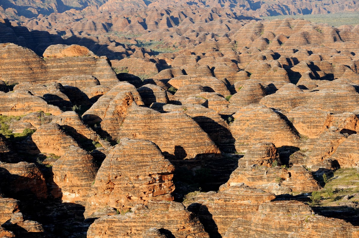 Aerial Scenes of Bungle Bungles in Purnululu National Park.