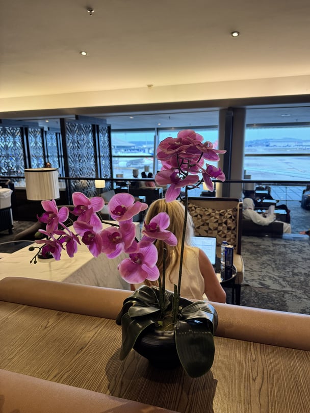 Malyasian Airlines lounge.