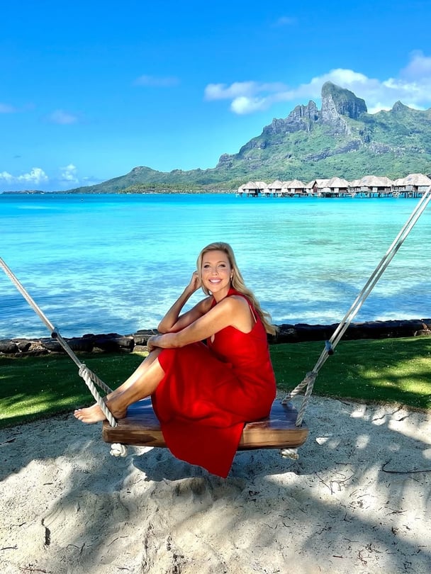Catriona Rowntree in Bora Bora.