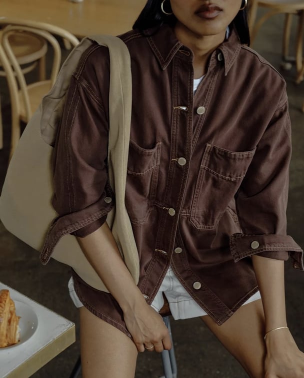 Ceres Life Bobbi Side Pocket Denim Shacket