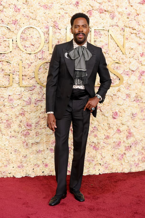 Coleman Domingo poses at the Golden Globes.