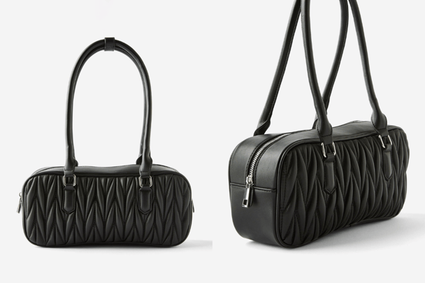 east west bag baguette bag underarm bag black