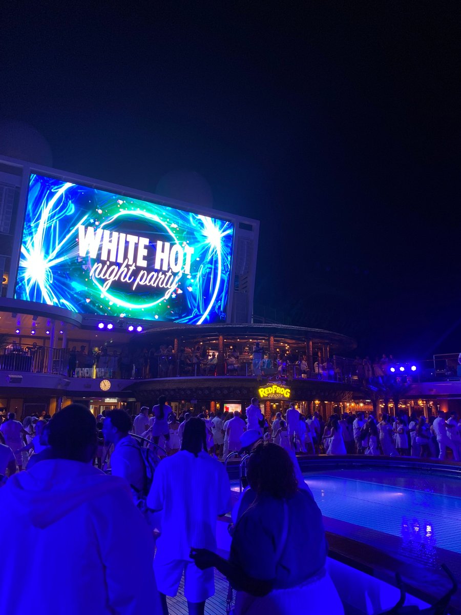 White night party on Carnival Jubilee.