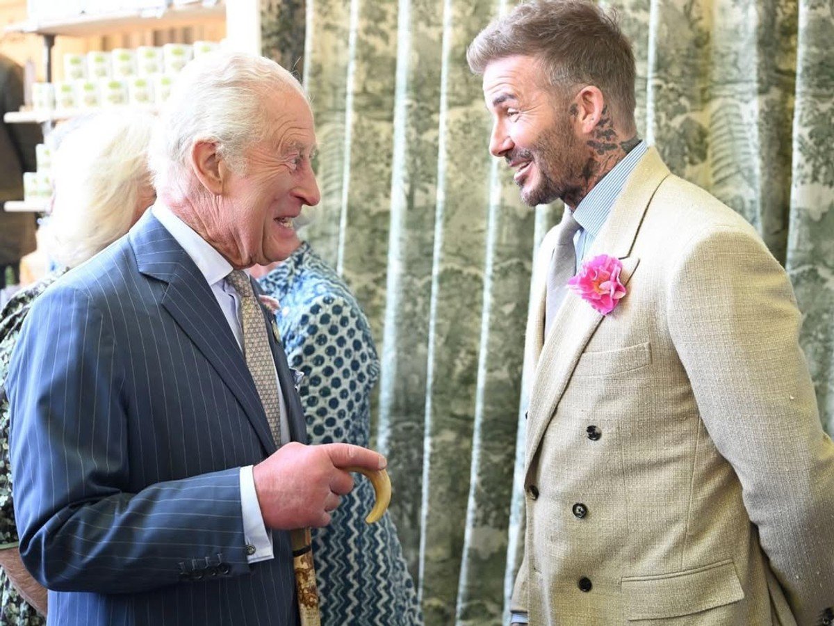 David Beckham with King Charles in May 2025