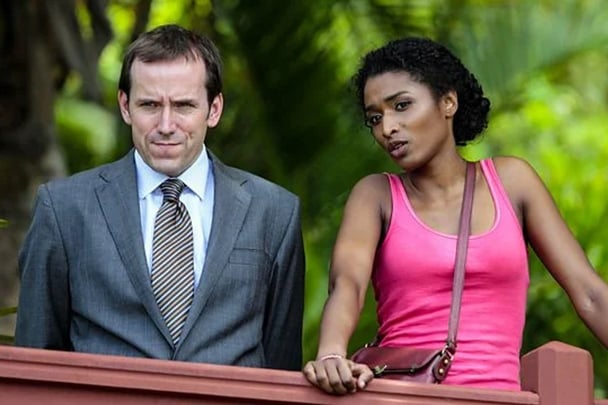 Ben Miller and Sara Martins in Death In Paradise.