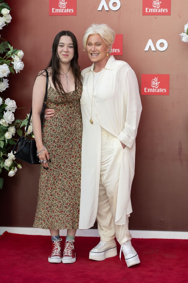 Ava Eliot Jackman and Deborra-Lee Furness attend the 2025 Australian Open.