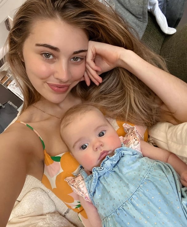 Erin Carty with her baby girl Isla.